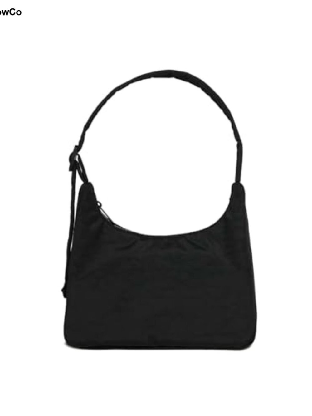 Nylon Shoulder Bag - Quilted Strap Structured Hobo Purse